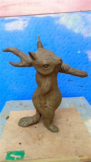 squirrel making clay#trending