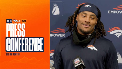 OLB Nik Bonitto on reaching double-digit sacks: 'Being able to reach 10 again is really special for me'