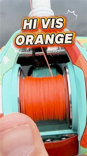 Bold Casts, Brighter Strikes ⚡ Hi-Vis Orange Power on the Water #reactiontackle #casting