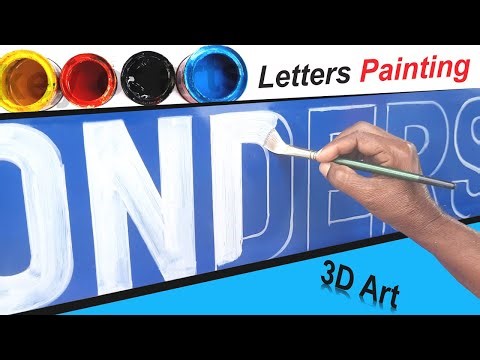 Painting Wonders 3D Letters Sign Writing Color Shading - key of arts