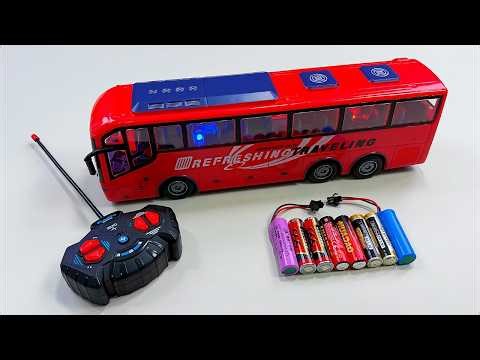 Unboxing Ev Wuling Energy RC Car, remote control RC city bus, Ev Police bus,RC Concept car