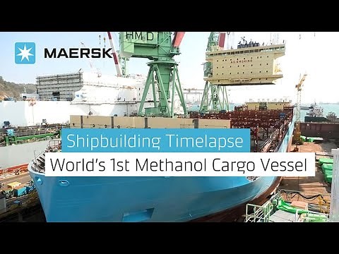 Shipbuilding Timelapse Detailed Version - World's 1st Methanol Cargo Vessel