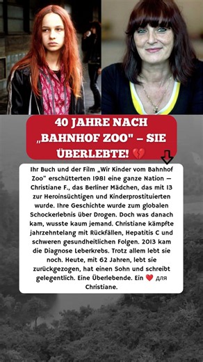 CHRISTIANE F.: DAS SYMBOL EINER GENERATION LEBT STILL WEITER! 😢