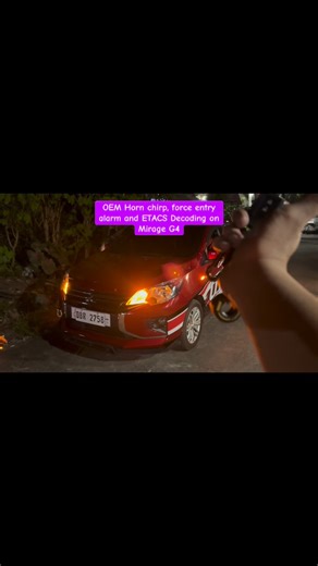 OEM Horn chirp, Force entry alarm and ETACS Decoding done on Mitsubishi Mirage G4. #Chickot #ETACS #Mirage #MirageG4 #MitsubishiMirage | Chickot Lights and Accessories