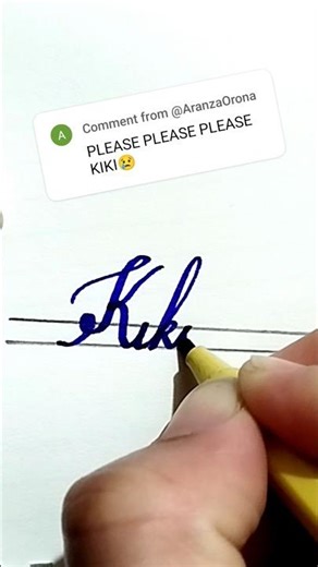 "kiki" name in cursive writing#Cursive Writing| Calligraphy| Cursive Lettering#ytshorts #viral#reels