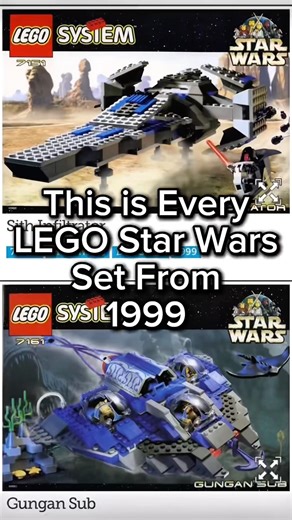 Every LEGO Star Wars Set From 1999. #legostarwars #starwars #lego #1999 #afol