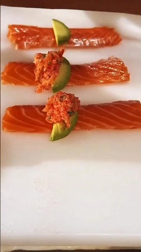 "Avocado & Spicy Salmon Sushi Roll Making | Easy Sushi Recipe 🍣🔥