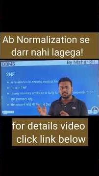 1NF, 2NF, 3NF, BCNF? Confusion Khatam! ✅ DBMS