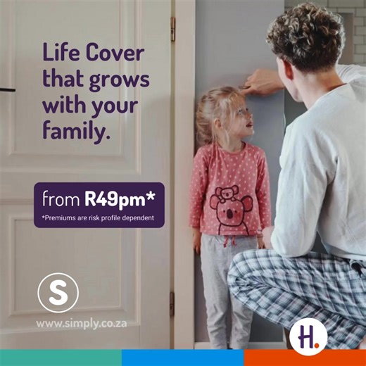 Families change. Needs change. That’s why our life cover grows with you, so you’ll always have the right protection when it matters most. ✅ Flexible combo of life, disability and funeral cover ✅ Optional 50% cash back ✅ Wellness benefit included *Premiums are risk profile dependent Simply FSP 47146. Hollard Lic Life Ins & Auth FSP. Ts&Cs apply. | Simply | Facebook