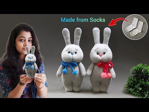 🐰 Wonderful Bunnies from socks🧦🐇 Rabbit craft - gift idea | Easter craft