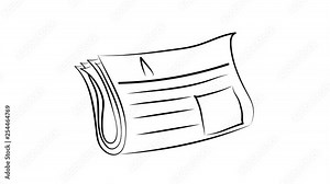 Animation. Canadian Dollar. A stack of newspapers "News" on a white background.