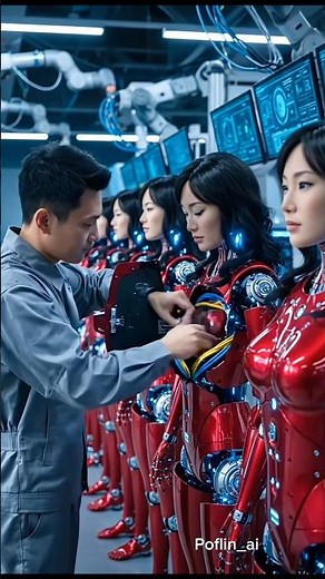 Inside a Next-Gen Humanoid Robot Maintenance Session #humanoid #futuristic #ai #robot #technology