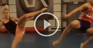 Slo-Mo Aerial Striking With The Team Alpha Male Females -- WATCH!