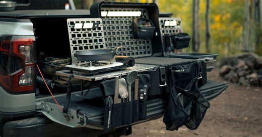 Camping kit packs a full kitchen for four into a case