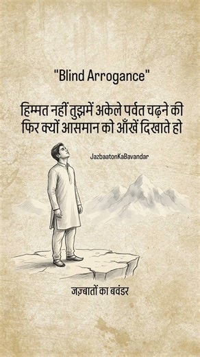 "Blind Arrogance" #hindishayari #deepthoughts #urdupoetry #poetrystatus #viralnow