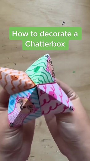 It’s alot easier to decorate your chatterbox before you fold it! Find your CleverPatch Chatterbox Template through the link in our bio! #cleverpatch #schoolcrafts #craft #kidscraft #tutorial #easycraft #simplecraft #kidscraftsidea #paper #papercrafts #chatterbox #kidsactivity #kidsactivityideas #origami #paperfolding #sloths