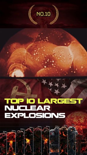 The Top 10 Largest Nuclear Explosions: No 10 #atomicbomb #coldwar #documentary #nuclearscale
