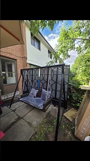 Outdoor Swing Bench Assembly for a Happy Client in Mississauga | Tribelo Properties