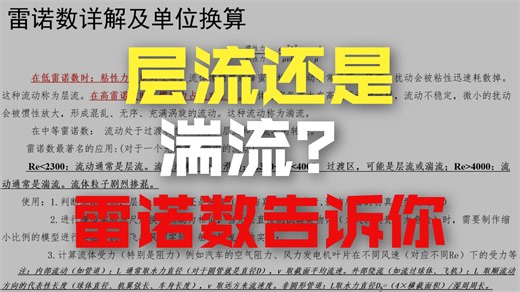 什么是雷诺数（Re）？什么时候需要计算？如何进行计算？