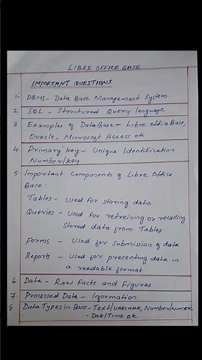 plus two #computerisedaccounting #libreoffice base #important#notes#commerce #state#