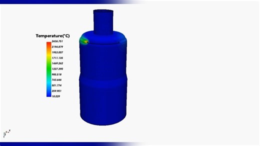 结构件温度场变化结果展示