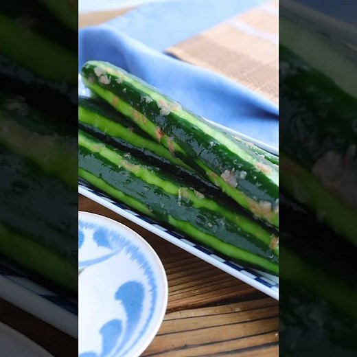 【梅香るきゅうりの1本漬け】白だしでさっぱり簡単副菜