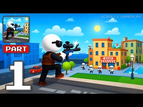 Johnny Trigger: Sniper Game - Gameplay Walkthrough Part 1 - Be The Coolest Agent Ever (iOS, Android)