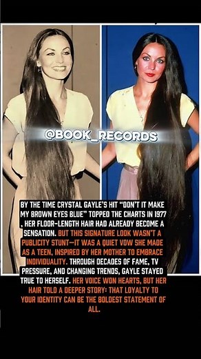 ✨ Crystal Gayle Icon of Strength & Style #book_records #interestingfacts