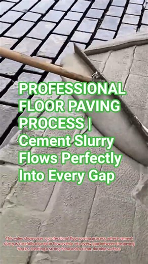 PROFESSIONAL FLOOR PAVING PROCESS | Cement Slurry Flows Perfectly Into Every Gap #tips #short