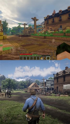 Fiz o RED DEAD REDEMPTION 2 NO MINECRAFT #rdr2 #minecraft #reddeadredemption