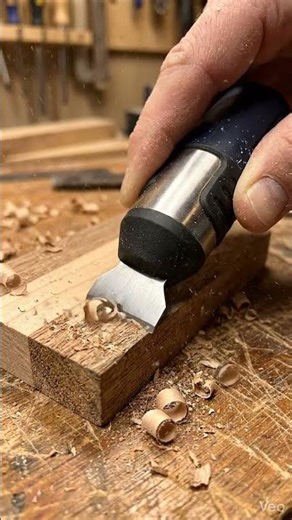 Mini Electric Scraper vs Rough Wood #woodworking #minisatisfying #microtools #tools