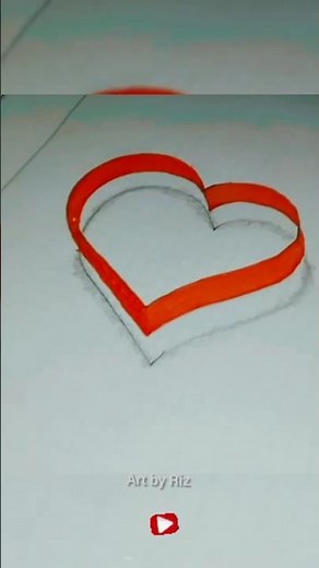 3D Heart Drawing | Easy Pencil Sketch Step by Step