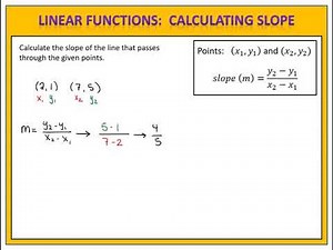 Linear Functions: Slope Formula