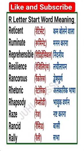 R Letter Start Word Meaning #youtubeshorts #wordmeaning #spokenenglish #vocabs #worddefinition#viral
