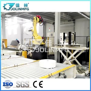 [Hot Item] Automatic Non Woven Fabric Stacking Palletizing Packing Line Roll Wrapping Line