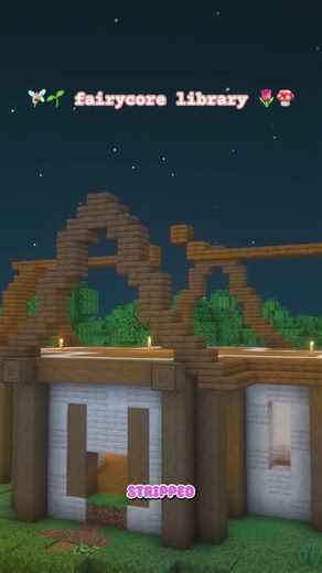 How to make a #fairycore library for your villagers in #minecraft! 🌷🌱 #building #minecraftshorts