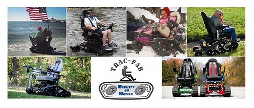 Trac Fab: Tracked All Terrain Wheelchair Rentals | Power Wheelchair Sales and Rentals | Mobility On Wheels