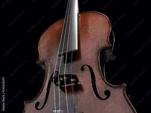 Video of a moving 3d model of a violin