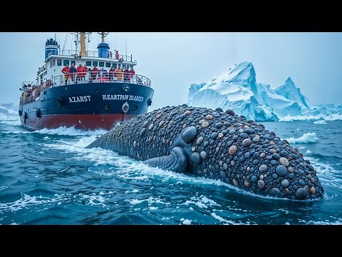 Removing Millions of Barnacles from a Whale's Body by the Brave Rescuers