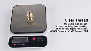 2pcs Brass Bulkhead Fittings 1/8” NPT Female to 1/8” NPT Female Thread Bulkhead Straight Connector Brass Coupling 1” Length Outer Diameter 5/8”-18 Bulkhead Tank Air Hose Line Pipe Fittings