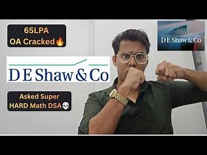 DeShaw SWE OA (₹65 LPA CTC)-Super Hard LLM Proof Math DSA Question-Solved by FAANG SDE(Kumar K)