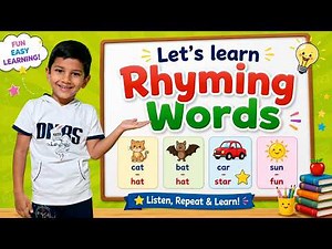 Let's Learn Rhyming Words | Rhyming Words for Kids | Preschool, Kindergarten