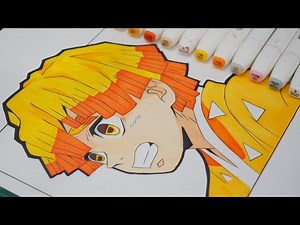 Demon Slayer | Drawing Zenitsu Agatsuma | Copic | My Brilliant Art