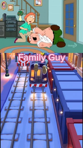 Peter falling down the stairs #tiktok #fyp #familyguy #familyguyclips #petergriffin #subwaysurfers