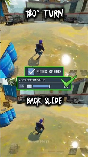 ✅ Best Back slide & 180° Turn Settings in CODM BR 🔥💯 Codmobile Tips and Tricks #shorts #codmbr