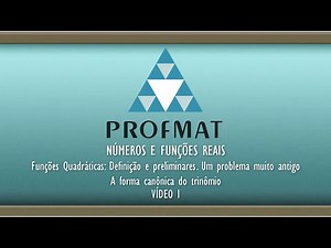 Funções Quadráticas: Definição e preliminares