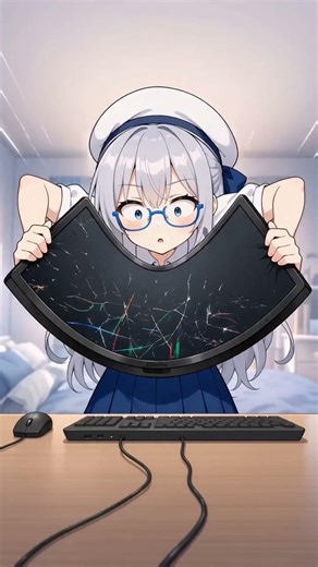 【AIショートアニメ】あらゆるモニターを湾曲モニターにする方法