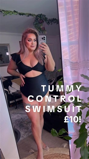 Stunning Tummy Control Swimsuit for Curvy Girls | Plus Size Swimwear
