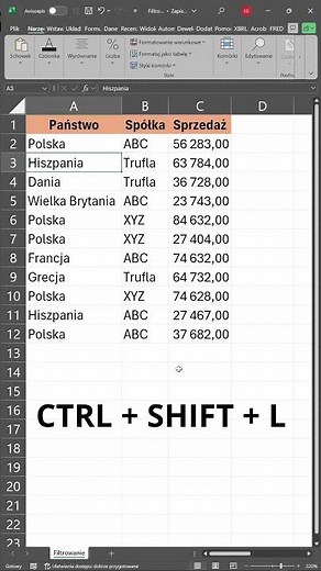Filtering in Excel