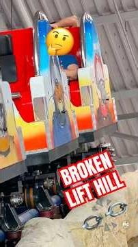The sound from HELL 😰 #rollercoaster #amusementpark #maintenance